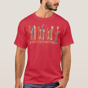 Camiseta Guitar Lover Melhor Avô Alguma Vez Retro Música Go