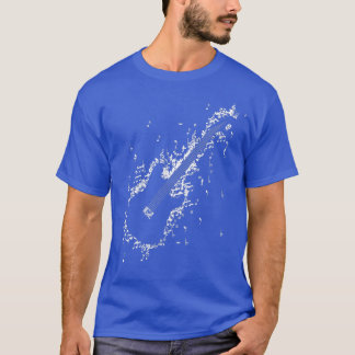 Camiseta Guitar Motif Men Women Design Notes Electric