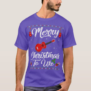 Camiseta Guitar Music Feliz Natal Para Uke Ukulele Guitar