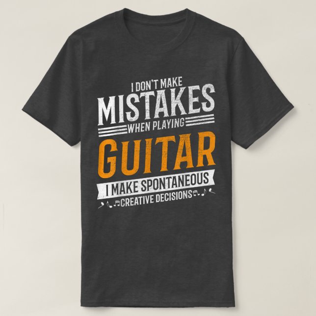 Camiseta Guitar Music Lover Creative Guitar Player (Frente do Design)