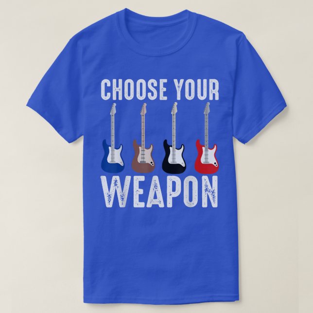 Camiseta Guitar Music Lover Escolha Sua Arma (Frente do Design)