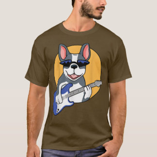 Camiseta Guitar Music Lover French Bulldog Frenchie Guitar
