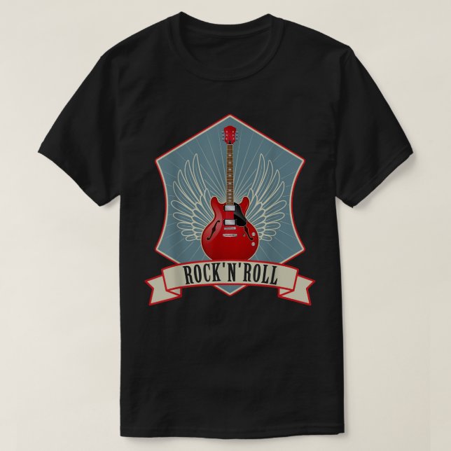 Camiseta Guitar Music Lover Roch n Roll (Frente do Design)