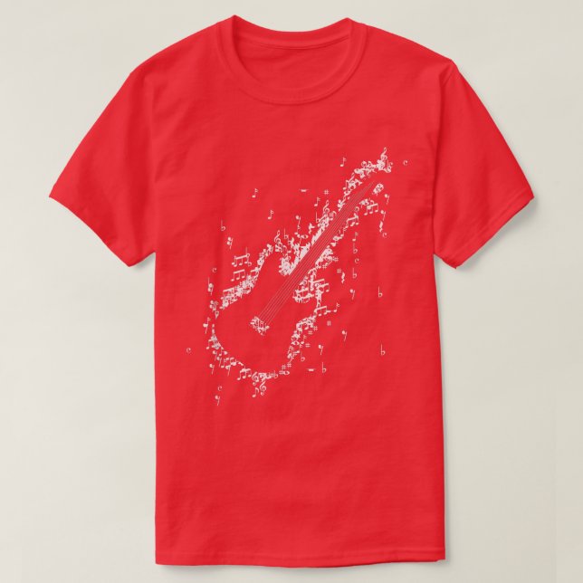 Camiseta Guitar notes awesome design  (Frente do Design)