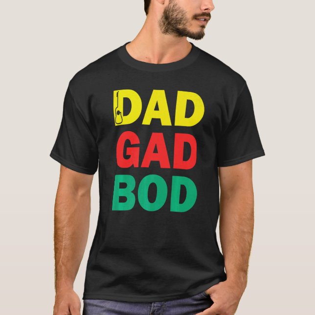 Camiseta Guitar Padre Figura Pai Dadgadbod Guitari (Frente)