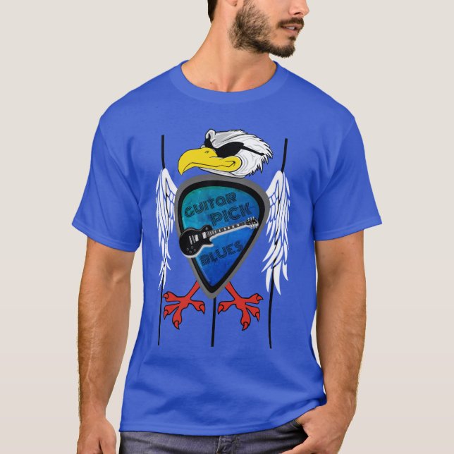 Camiseta Guitar Pick Blues Regal Eagle T-Shirt (Frente)
