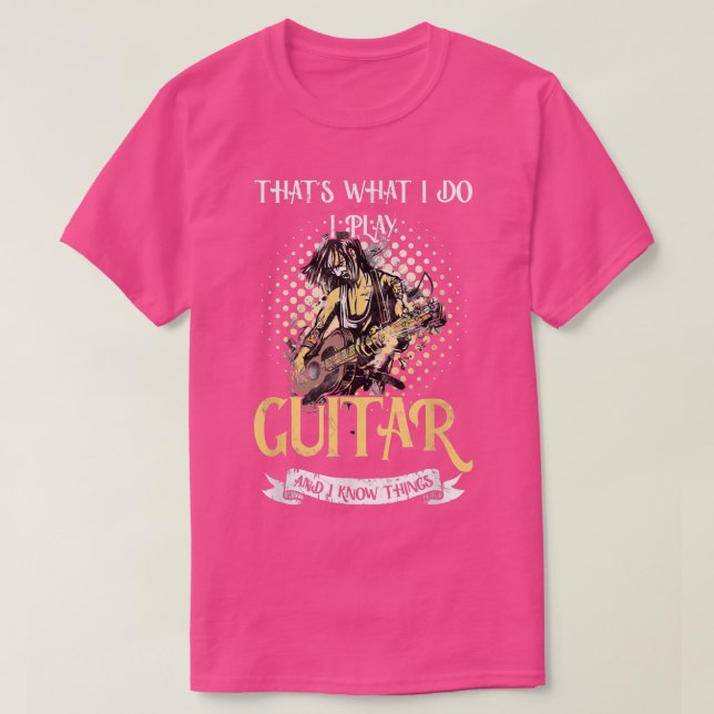 Camiseta Guitar Player Saying Guitarist I Play Guitar And K (Frente do Design)