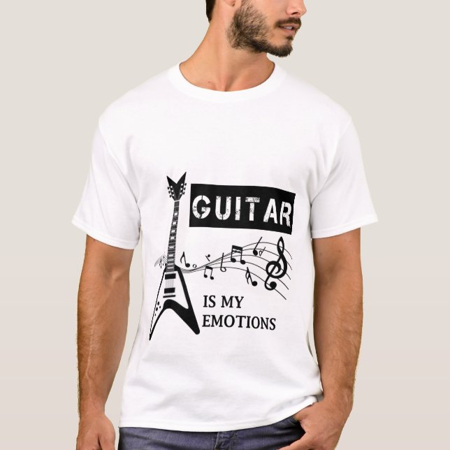 Camiseta Guitar Rock Music Para Guitaristas Retro Duo (Frente)