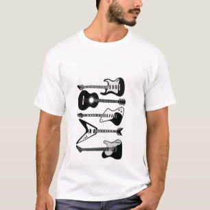Camiseta Guitar Rock Music Para Guitaristas Retro Duo T Shi