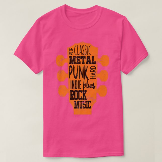 Camiseta Guitar Rock Music Punk Rock Classic Rocker Guitari (Frente do Design)