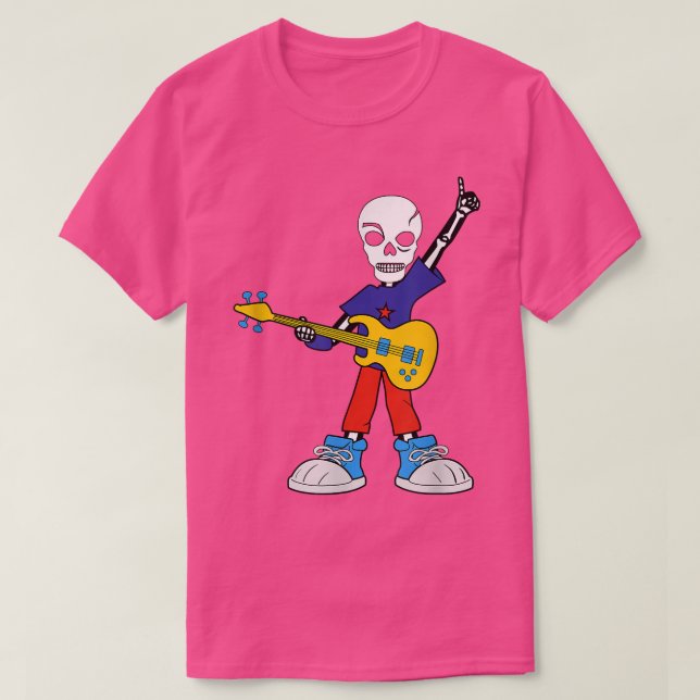 Camiseta Guitar Rockstar Skeleton I Music I Rock T-Sh (Frente do Design)