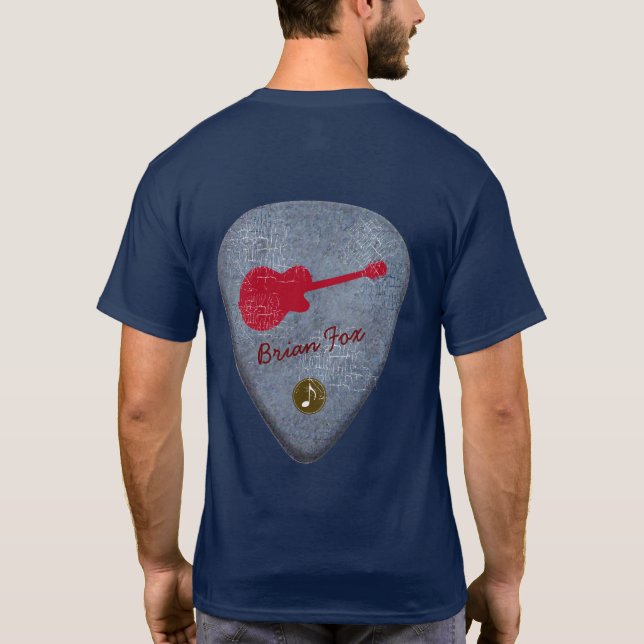 Camiseta guitar T pick personalized (Verso)