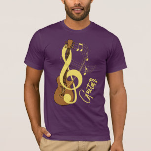 Camiseta Guitar Treble Clef Fun Music Notes Graphic