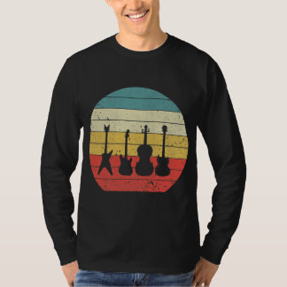 Camiseta Guitar Vintage Retro Sunset Guitar Music Gift