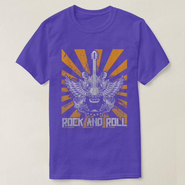 Camiseta Guitar Wings Guitarist Rock and Roll Singer  (Frente do Design)