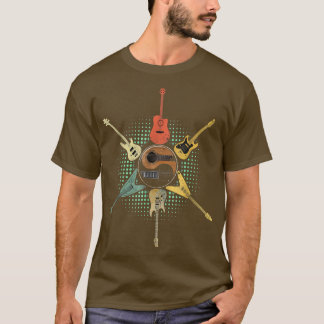 Camiseta GuitarGuitar Lover Estilo Retroativo Presente Para