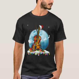 Camiseta Guitari - Árvore de Natal Santa Hat Xmas Light Gui