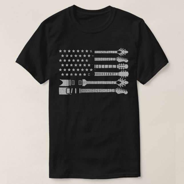 Camiseta Guitari - Jogador de Violão Patriótico Presente -  (Frente do Design)