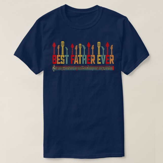 Camiseta Guitarist Father Best Father Ever Guitar Fathers D (Frente do Design)