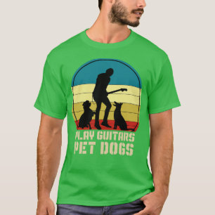 Camiseta Guitarista-Cão Presente Musical Pets Violão