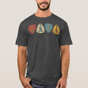 Camiseta Guitarista Coloração Para A Guitarista Retro Vinta