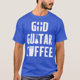 Camiseta Guitarista cristão Deus Café Igreja Culto Guit