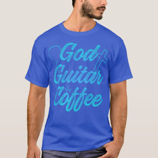 Camiseta Guitarista cristão Deus Café Igreja Culto Guit