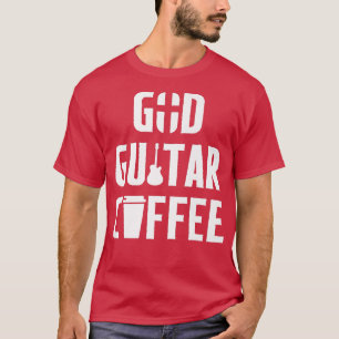 Camiseta Guitarista cristão Deus Café Igreja Culto Guit