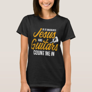 Camiseta Guitarista Cristão Jesus Culto de Violão