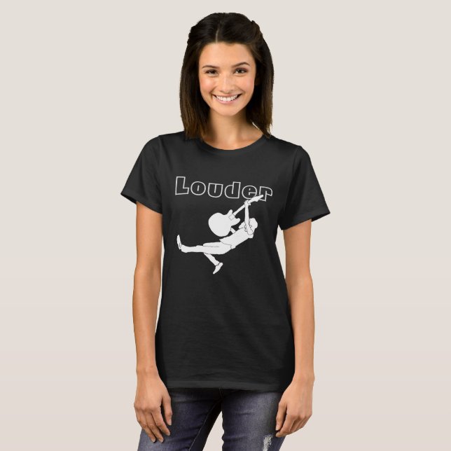 Camiseta Guitarista de Metal Pesado o ama alto (Frente Completa)