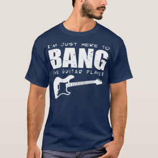 Camiseta Guitarista Engraçado, estou aqui para bater no vio