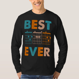 Camiseta Guitarista Melhor Pai Com Vintagem Retroativa Para