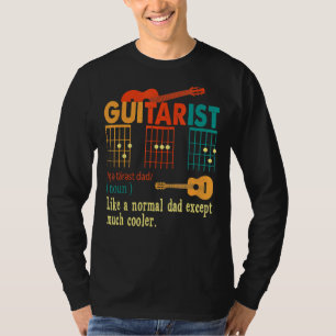 Camiseta Guitarista Mens D A D Chord Como Um Pai Normal Exc