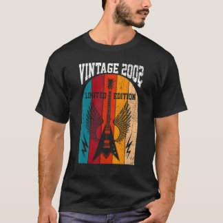 Camiseta Guitarista Retro 20 de Aniversário Vintage 2002
