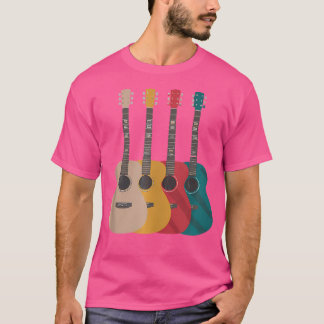 Camiseta Guitarista Retro-Acústico Banda Musicia
