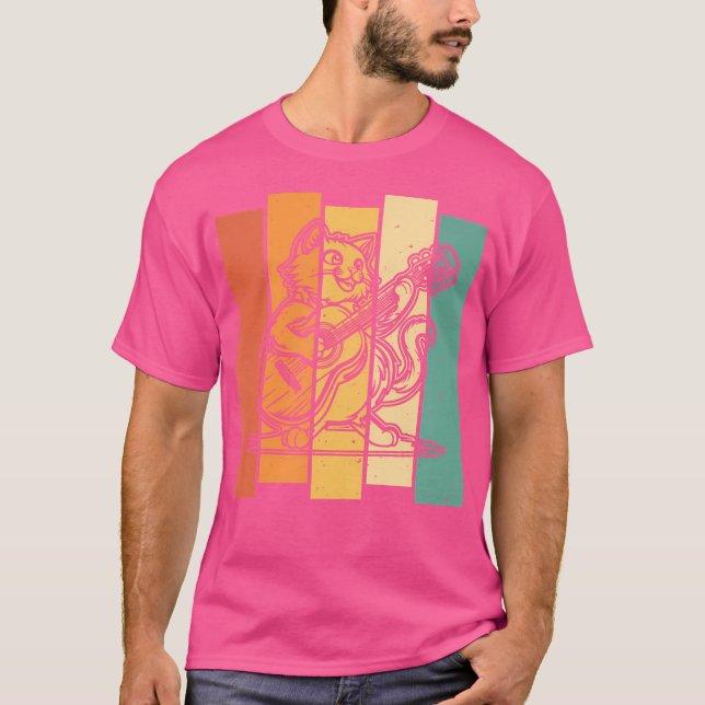 Camiseta Guitarista Retro - Instrumento Vintage - Guit Acús (Frente)