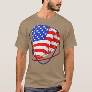 Camiseta Guitarista US Flag Pick Guitar