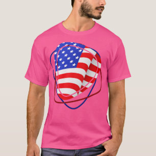 Camiseta Guitarista US Flag Pick Guitar