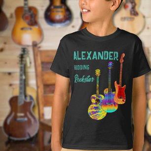 Camiseta guitaristas coloridos guitaristas