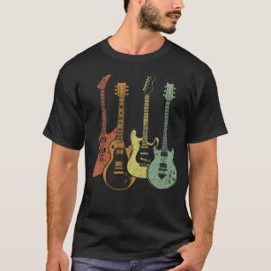 Camiseta Guitaristas de Instrumentos Musicais Coloridos Gui