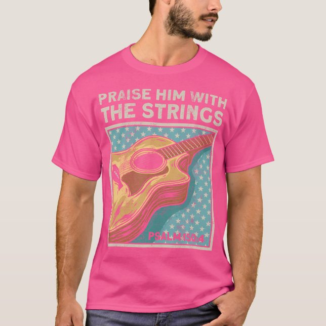 Camiseta Guitaristas O Louvem Com As Cordas Acústicas Gu (Frente)