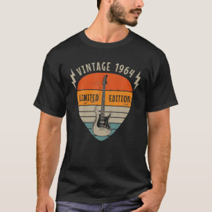 Camiseta Guitarra 1964 Vintage Birthday Limited Edition Pic