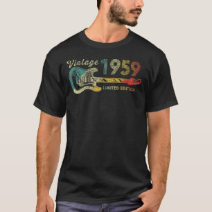 Camiseta Guitarra 63 Anos de Idade Antiga 1959