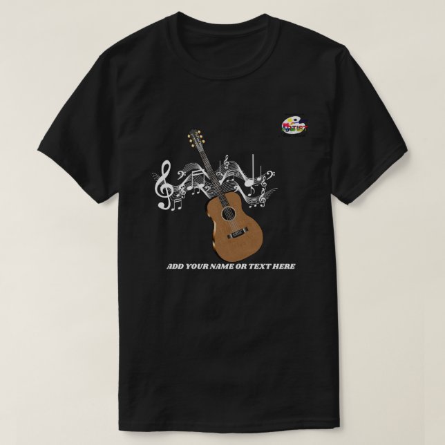 Camiseta Guitarra acústica (Frente do Design)
