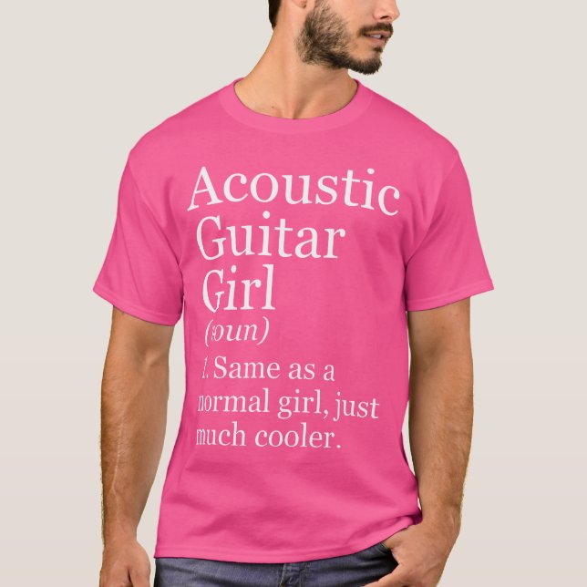 Camiseta Guitarra Acústica Definição Engraçado Sarcástico M (Frente)