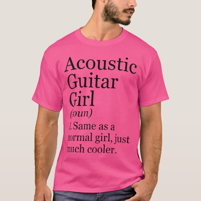 Camiseta Guitarra Acústica Definição Engraçado Sarcástico M (Frente)