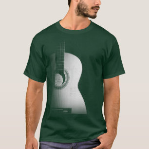 Camiseta Guitarra Acústica Design Legal Escala de Cinza Gui