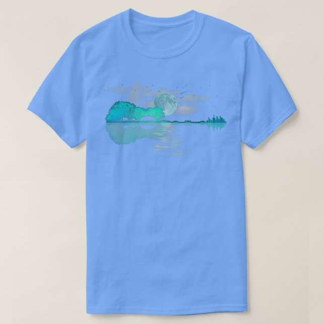 Camiseta Guitarra Acústica Guitarra Lâmpada Natureza Lak (Frente do Design)
