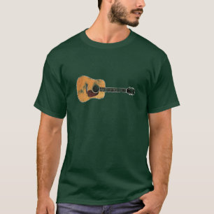 Camiseta Guitarra acústica horizontal (afligido)