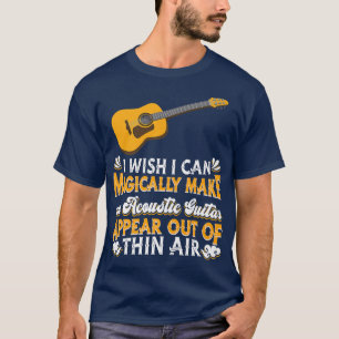 Camiseta Guitarra Acústica Jogador de Magia MúsicoGuito mág